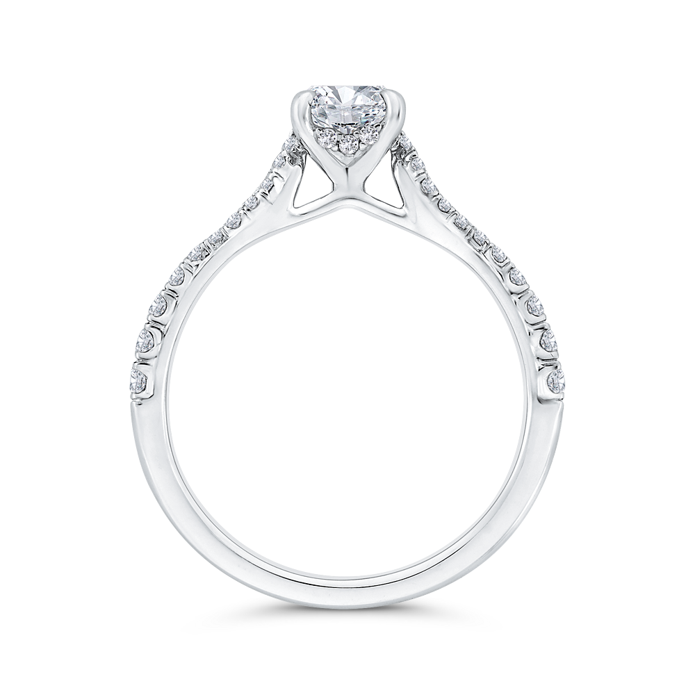 Diamond Engagement Ring in 14K White Gold (Semi-Mount)