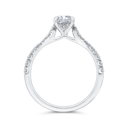 Diamond Engagement Ring in 14K White Gold (Semi-Mount)