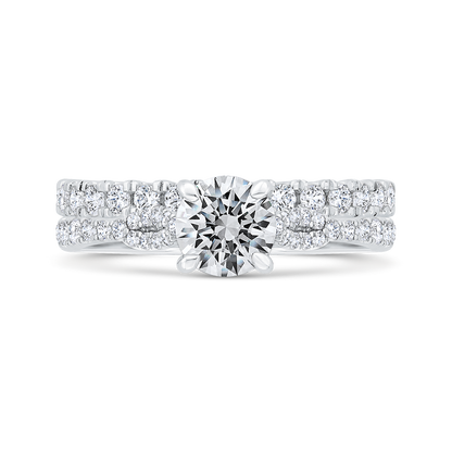 Diamond Engagement Ring in 14K White Gold (Semi-Mount)