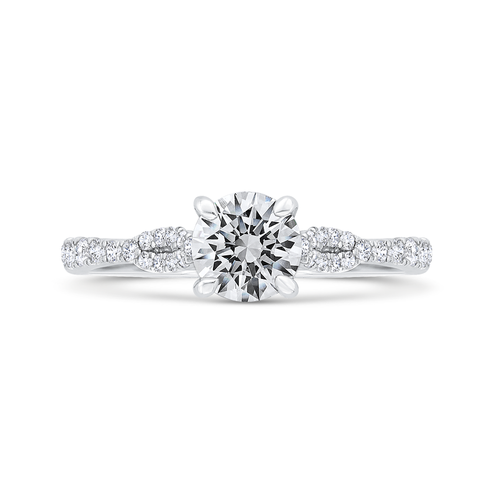 Diamond Engagement Ring in 14K White Gold (Semi-Mount)