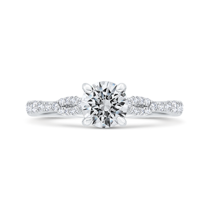 Diamond Engagement Ring in 14K White Gold (Semi-Mount)