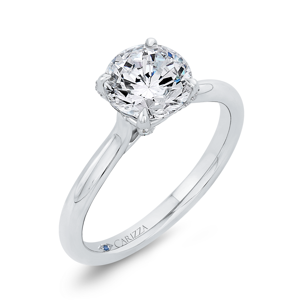 Diamond Engagement Ring in 14K White Gold (Semi-Mount)