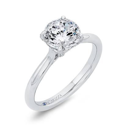 Diamond Engagement Ring in 14K White Gold (Semi-Mount)