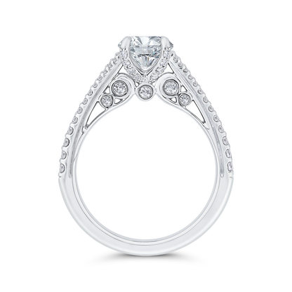 Split Shank Diamond Split Shank Engagement Ring in 14K White Gold (Semi-Mount)