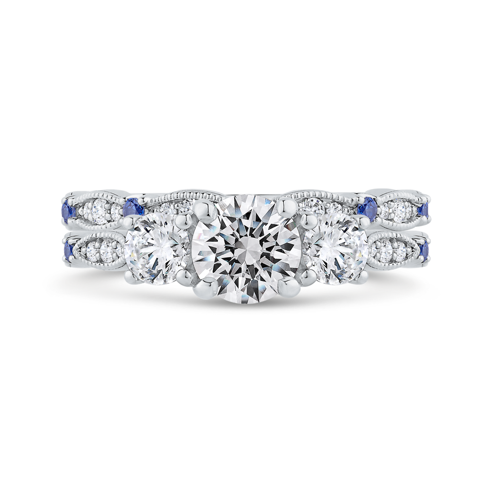 Diamond Engagement Ring in 14K White Gold (Semi-Mount)