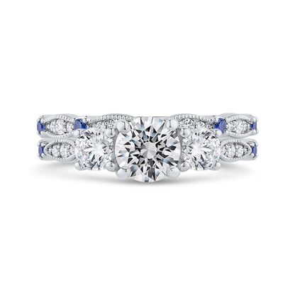 Diamond Engagement Ring in 14K White Gold (Semi-Mount)