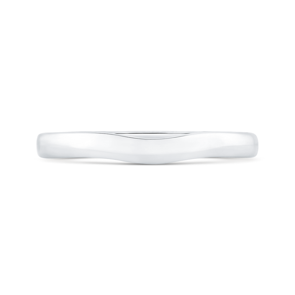 Plain Wedding Band in 14K White Gold