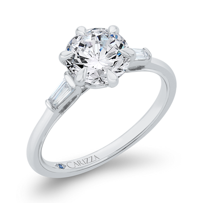 Diamond Engagement Ring in 14K White Gold (Semi-Mount)