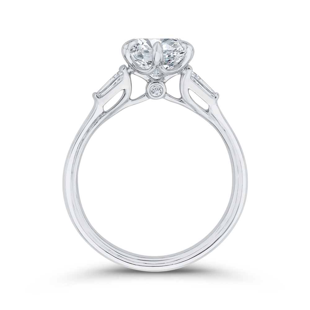 Diamond Engagement Ring in 14K White Gold (Semi-Mount)