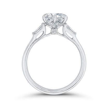 Diamond Engagement Ring in 14K White Gold (Semi-Mount)