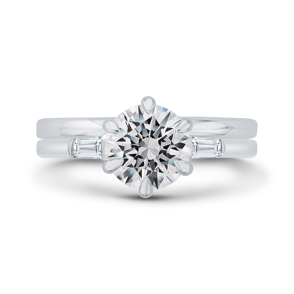 Diamond Engagement Ring in 14K White Gold (Semi-Mount)