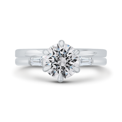 Diamond Engagement Ring in 14K White Gold (Semi-Mount)