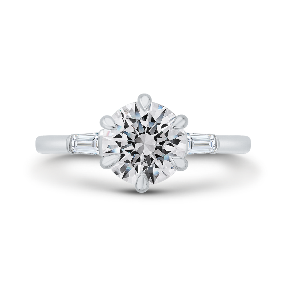 Diamond Engagement Ring in 14K White Gold (Semi-Mount)