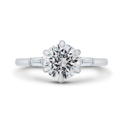 Diamond Engagement Ring in 14K White Gold (Semi-Mount)