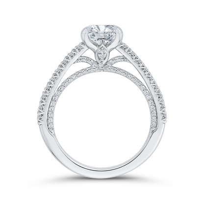 Diamond Solitaire Plus Engagement Ring in 14K White Gold (Semi-Mount)