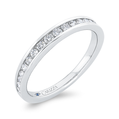 Channel Set Diamond Wedding Band in 14K White Gold