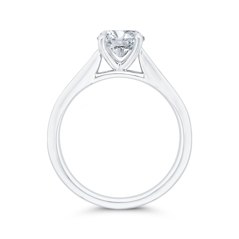 Channel Set Diamond Engagement Ring in 14K White Gold (Semi-Mount)