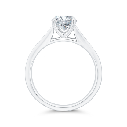 Channel Set Diamond Engagement Ring in 14K White Gold (Semi-Mount)