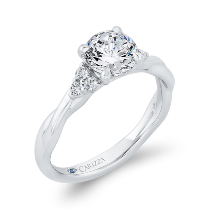 Diamond Engagement Ring in 14K White Gold (Semi-Mount)