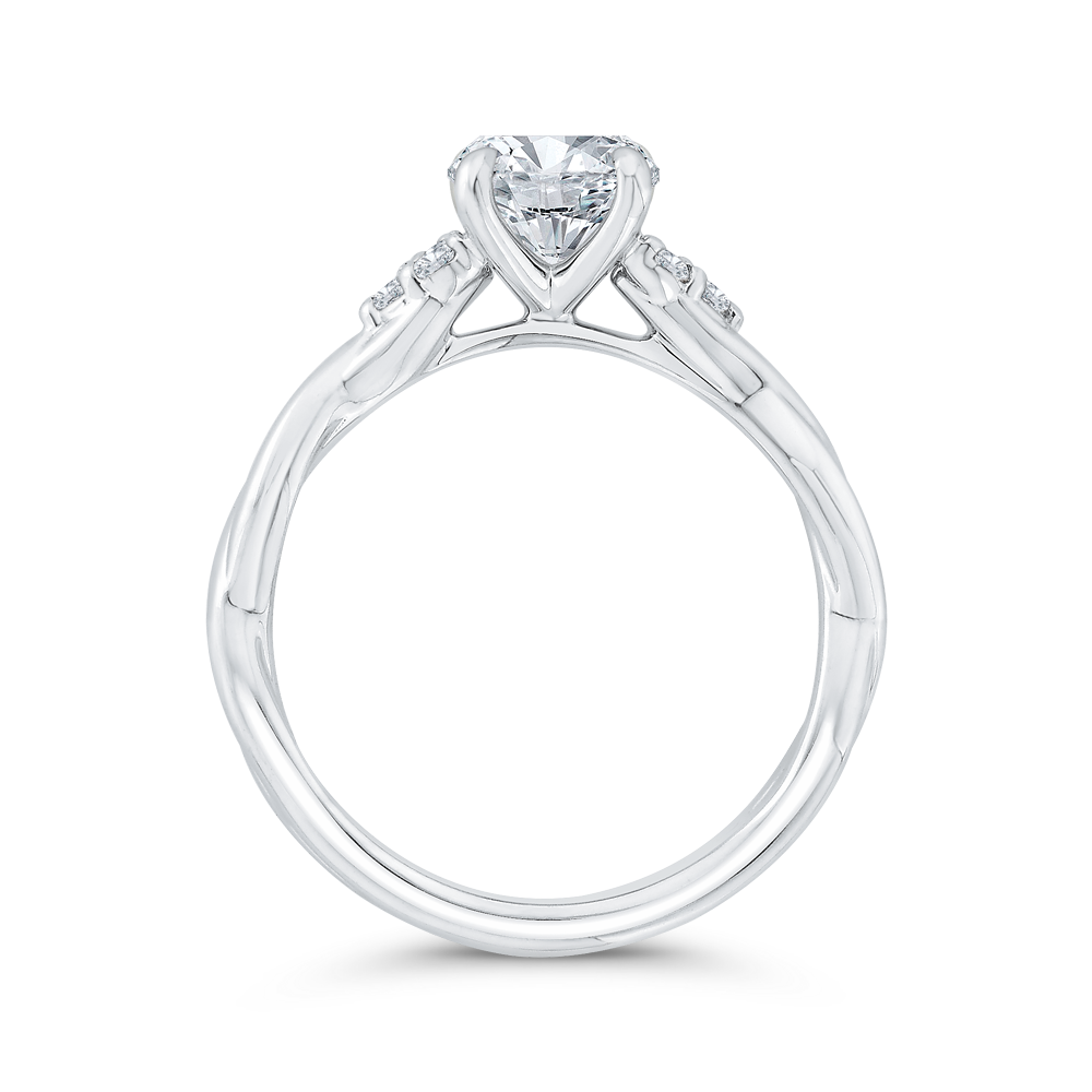 Diamond Engagement Ring in 14K White Gold (Semi-Mount)