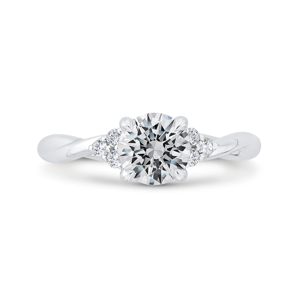 Diamond Engagement Ring in 14K White Gold (Semi-Mount)