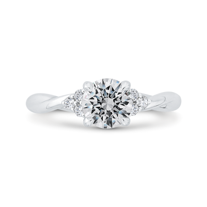 Diamond Engagement Ring in 14K White Gold (Semi-Mount)