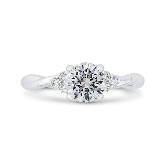 Diamond Engagement Ring in 14K White Gold (Semi-Mount)