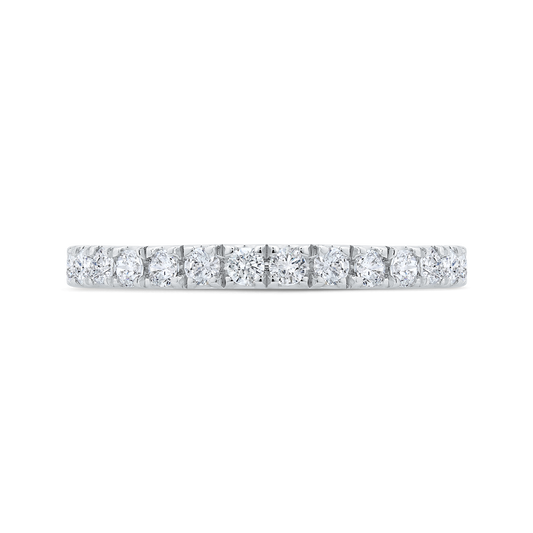 14K White Gold with Round Diamond Eternity Ring