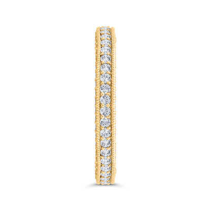 14K Yellow Gold with Round Diamond Eternity Ring