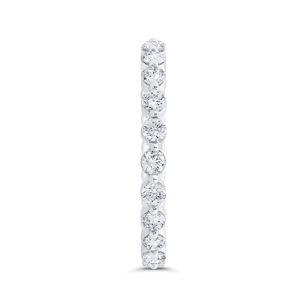14K White Gold with Round Diamond Eternity Ring