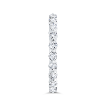 14K White Gold with Round Diamond Eternity Ring