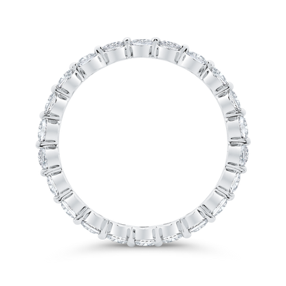 14K White Gold with Round Diamond Eternity Ring