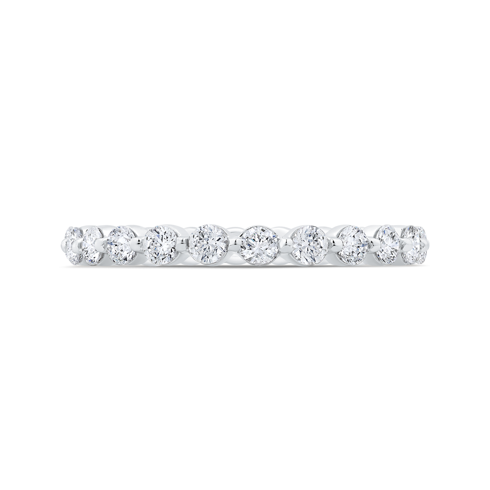 14K White Gold with Round Diamond Eternity Ring