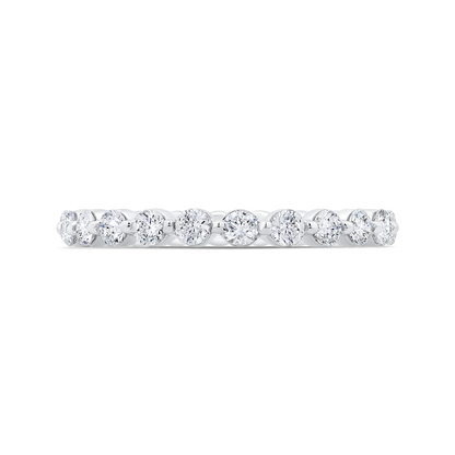 14K White Gold with Round Diamond Eternity Ring