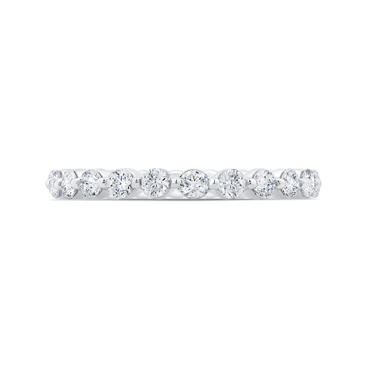 14K White Gold with Round Diamond Eternity Ring