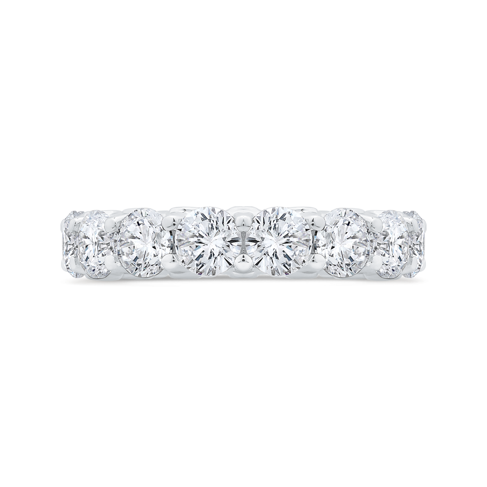 14K White Gold with Round Diamond Eternity Ring