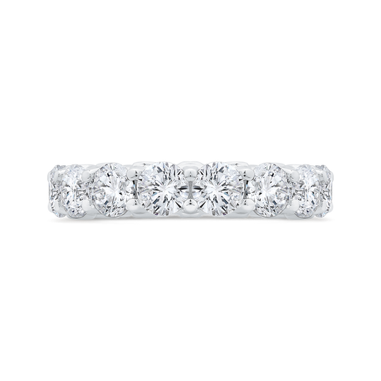 14K White Gold with Round Diamond Eternity Ring