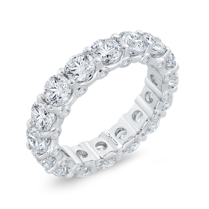 14K White Gold with Round Diamond Eternity Ring