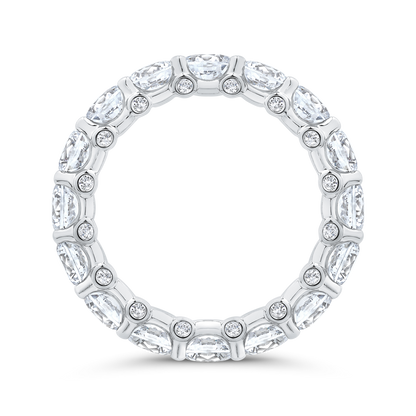 14K White Gold with Round Diamond Eternity Ring