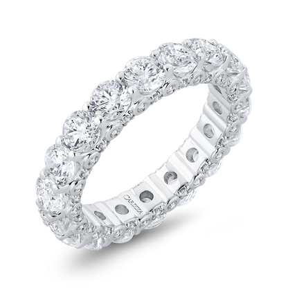 14K White Gold with Round Diamond Eternity Ring