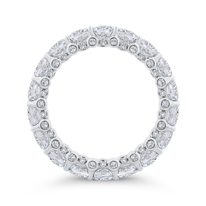 14K White Gold with Round Diamond Eternity Ring