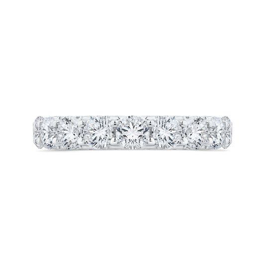 14K White Gold with Round Diamond Eternity Ring
