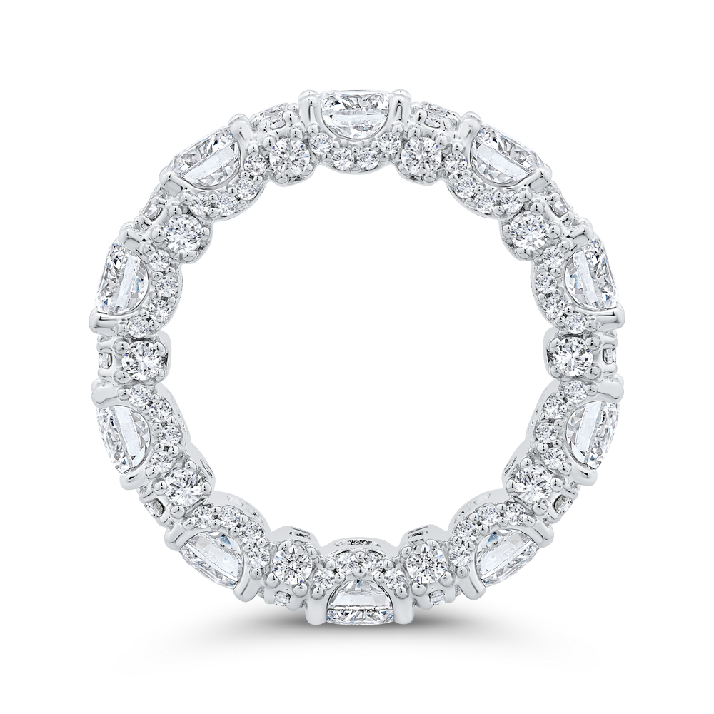 14K White Gold with Round Diamond Eternity Ring