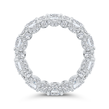 14K White Gold with Round Diamond Eternity Ring