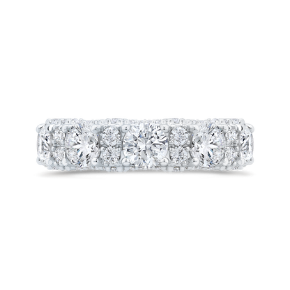 14K White Gold with Round Diamond Eternity Ring