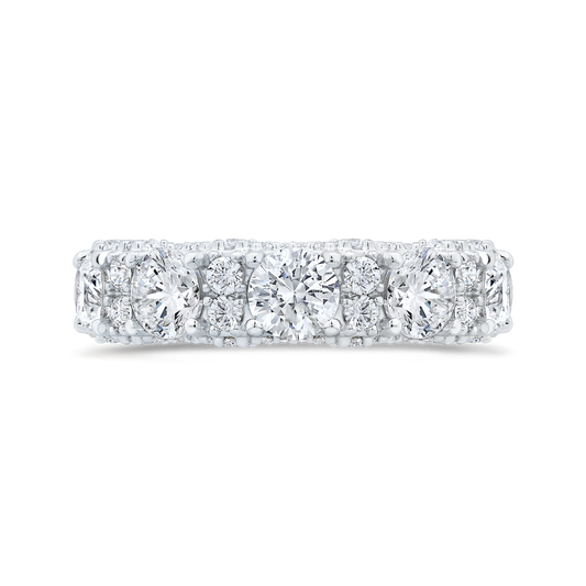 14K White Gold with Round Diamond Eternity Ring