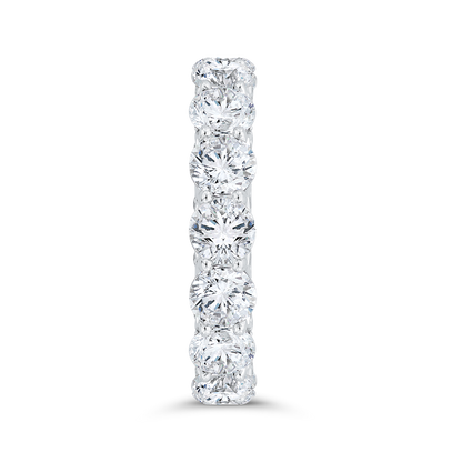 14K White Gold with Round & Princess Diamond Eternity Ring