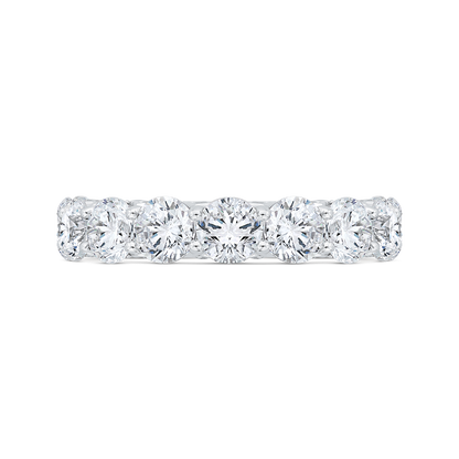 14K White Gold with Round & Princess Diamond Eternity Ring