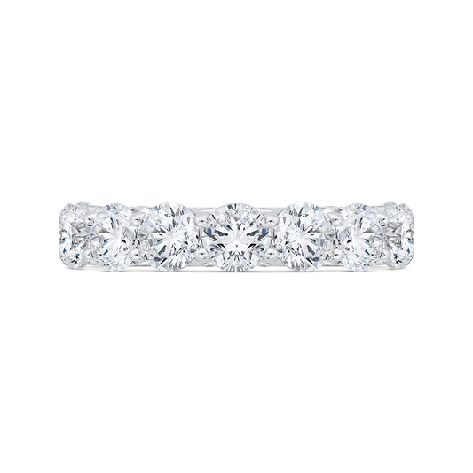 14K White Gold with Round & Princess Diamond Eternity Ring