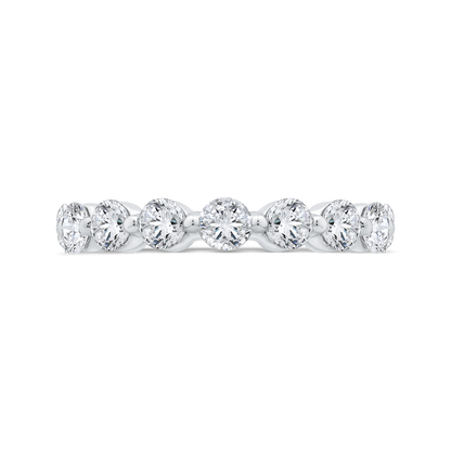 14K White Gold with Round Diamond Eternity Ring
